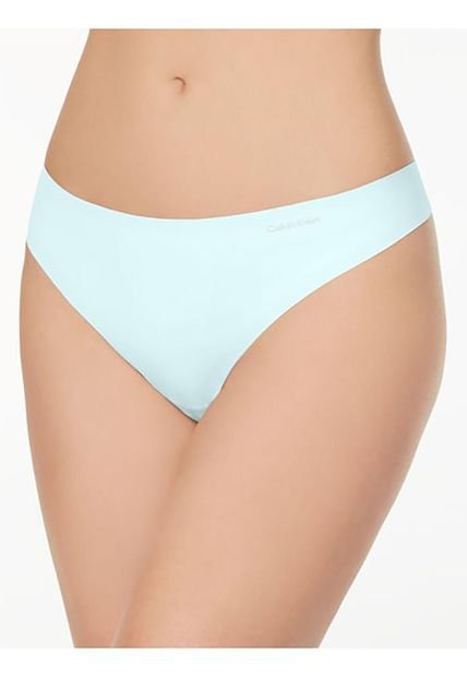 Pantie Celeste Tipo Tanga En Microfibra Para Mujer Calvin Klein