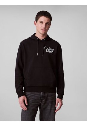 Buzo Negro Con Capota Calvin Klein