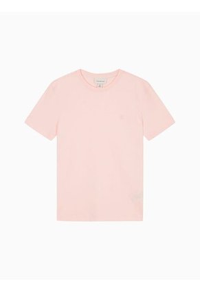 Camiseta Rosa De Algodón Con Logo De Archivo Calvin Klein