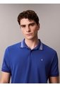 Polo Azul De Piqué Con Ribetes En Contraste Calvin Klein de Calvin Klein