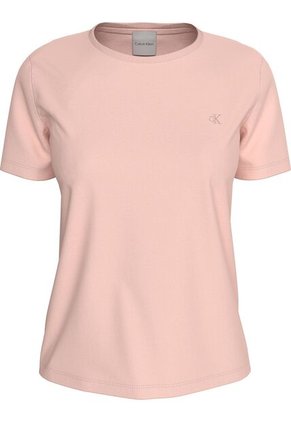 Camiseta Rosa De Algodón Con Logo De Archivo Calvin Klein