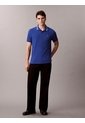 Polo Azul De Piqué Con Ribetes En Contraste Calvin Klein de Calvin Klein