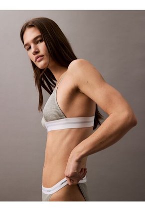 Bralette Multicolor Triangular De Canalé - Cotton Modal Stretch Calvin Klein