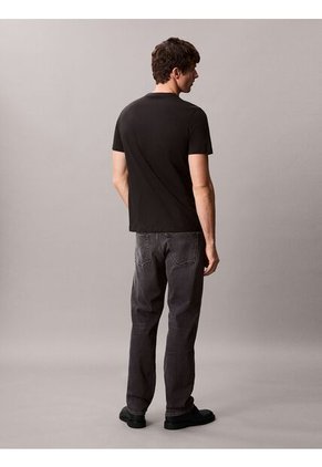 Camiseta Negra Con Monograma Gráfico Calvin Klein