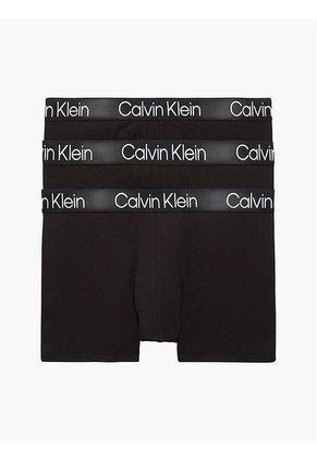 Boxer Algodón Trunk 3 Piezas Hombre Negro Calvin Klein