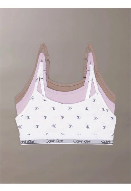 Sujetador Celeste Para Niña Modern Classic De Algodón Stretch Calvin Klein