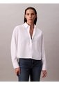 Camisa Blanca Solid Boxy Cropped Calvin Klein de Calvin Klein