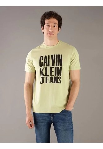 Camiseta Verde Stacked Graphic Crewnec Calvin Klein Calvin Klein