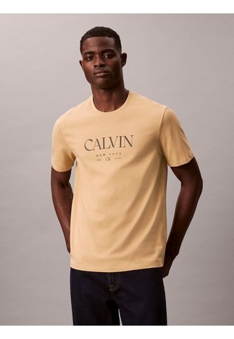 Camiseta Amarilla Con Gráfico De Logo Calvin Klein Calvin Klein
