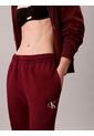 Jogger Rojo De Felpa Con Monograma Estampado Calvin Klein de Calvin Klein