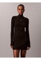Vestido Negro Mini Con Etiqueta Tejida Calvin Klein de Calvin Klein