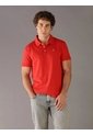 Polo Rojo Clásico Con Monograma Bordado Calvin Klein de Calvin Klein