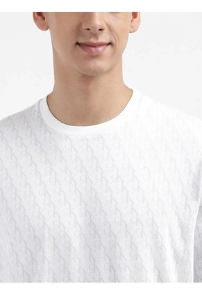 Camiseta Blanca Con Estampado Calvin Klein