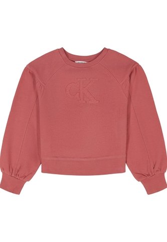 Saco Rosa Para Niña De Felpa Francesa Calvin Klein Calvin Klein