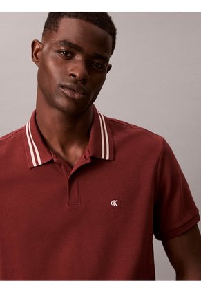 Polo Multicolor De Piqué Con Ribetes En Contraste Calvin Klein