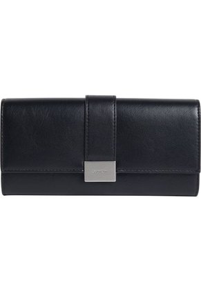 Billetera Negra Con Solapa Y Broche Magnético Calvin Klein