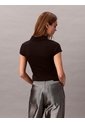 Polo Negro De Punto Milano Ajustado Con Cremallera Calvin Klein de Calvin Klein