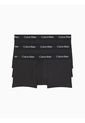 3 Pack De Boxer Negros Low Rise Trunk En Algodón Calvin Klein de Calvin Klein