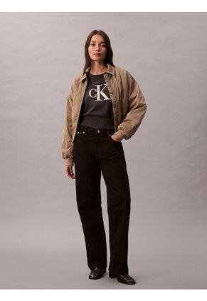 Saco Gris Tejido De Punto Cableado Calvin Klein