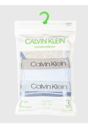 Pack Multicolor De 3 Calzoncillos Para Niño Calvin Klein