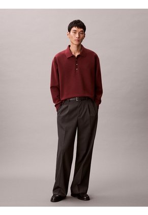 Polo Multicolor Manga Larga De Canalé Doble Cara Calvin Klein