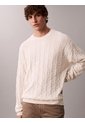 Saco Blanco Tejido De Algodón Con Cuello Redondo Calvin Klein de Calvin Klein