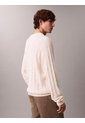 Saco Blanco Tejido De Algodón Con Cuello Redondo Calvin Klein de Calvin Klein