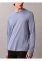 Camiseta Azul Manga Larga De Algodón Supima Interlock Calvin Klein de Calvin Klein