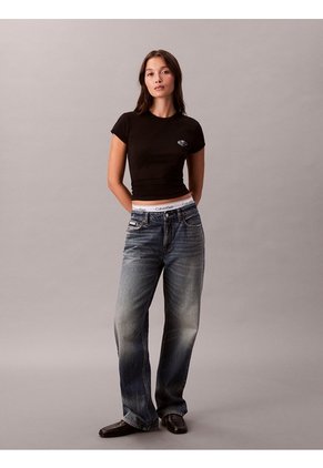 Camiseta Negra Slim Con Logo Cocktail Calvin Klein