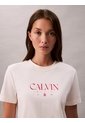 Camiseta Blanca De Corte Clásico Con Gráfico Calvin Klein de Calvin Klein