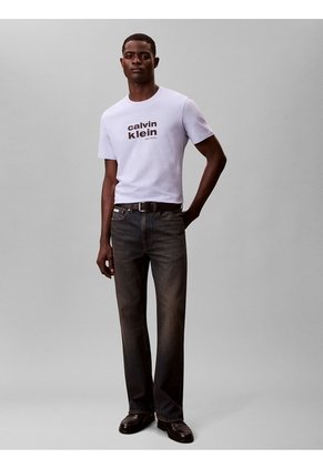 Camiseta Gris Con Gráfico De Logo Calvin Klein