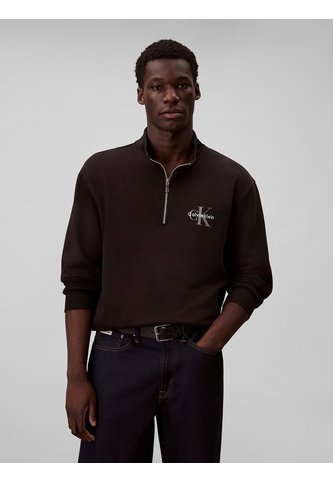 Saco Negro Con Cuello Semi Alto Y Cierre De Cremallera Calvin Klein Calvin Klein