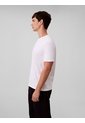 Camiseta Blanca Con Micro Monograma Bordado Calvin Klein de Calvin Klein