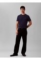 Camiseta Azul Con Micro Monograma Bordado Calvin Klein de Calvin Klein