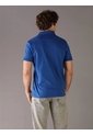 Polo Azul Clásico Con Monograma Bordado Calvin Klein de Calvin Klein