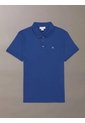 Polo Azul Clásico Con Monograma Bordado Calvin Klein de Calvin Klein