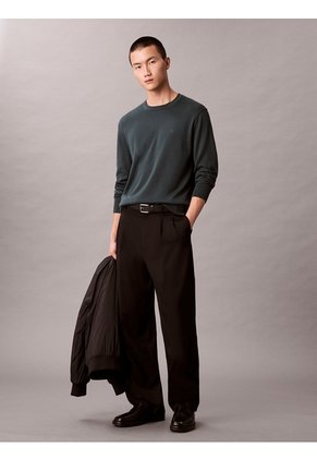 Saco Negro Tejido Clásico Acanalado De Algodón Supima Calvin Klein