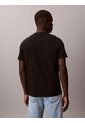 Camiseta Negra Con Micro Monograma Bordado Calvin Klein de Calvin Klein