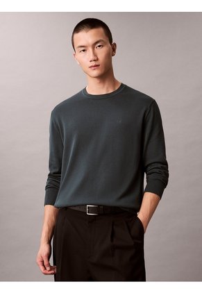 Saco Negro Tejido Clásico Acanalado De Algodón Supima Calvin Klein