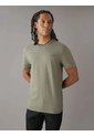 Camiseta Verde Manga Corta Con Cinta Distintiva En Los Hombros Calvin Klein de Calvin Klein