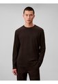 Camiseta Negra Manga Larga De Algodón Supima Interlock Calvin Klein de Calvin Klein
