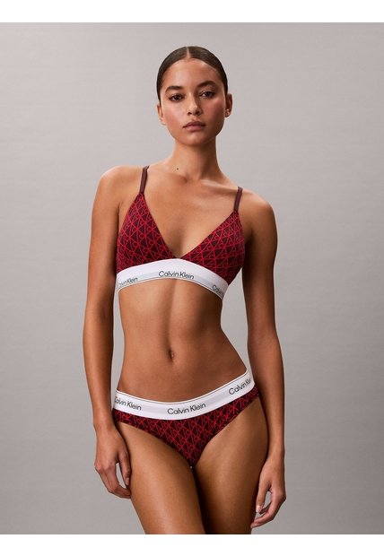 Bralette Rojo Triangular - Icon Cotton Modal Calvin Klein