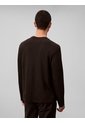 Camiseta Negra Manga Larga De Algodón Supima Interlock Calvin Klein de Calvin Klein