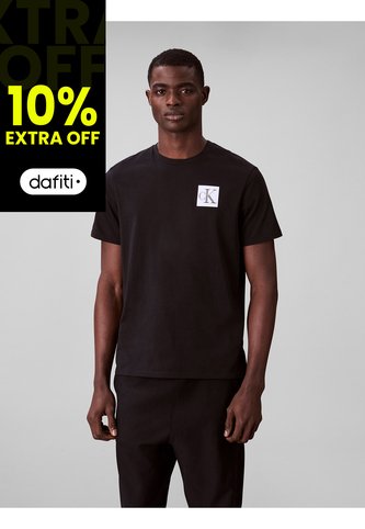 Camiseta Negra De Manga Corta Con Logo Calvin Klein Calvin Klein