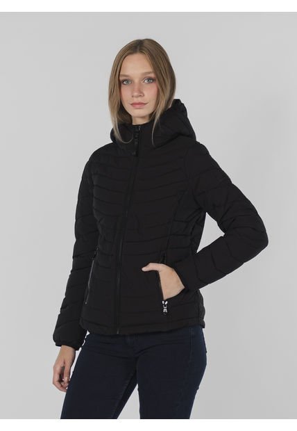 Chaqueta Negra Acolchada Stretch Calvin Klein