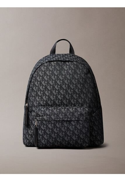 Morral Negro De Jacquard Con Logo Calvin Klein
