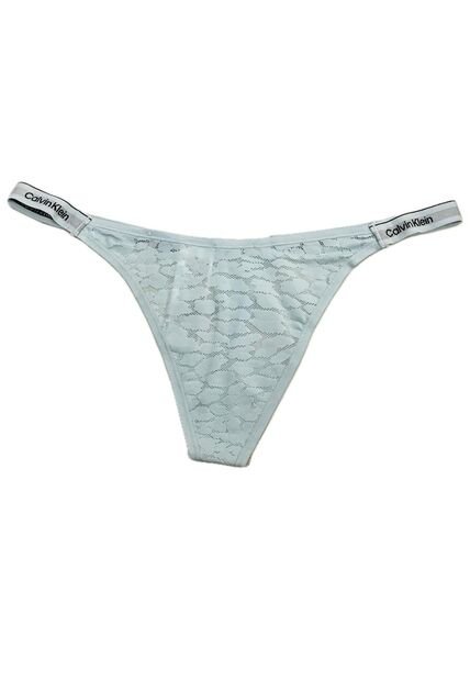 Tanga Azul De Encaje - Modern Logo With Lace Calvin Klein