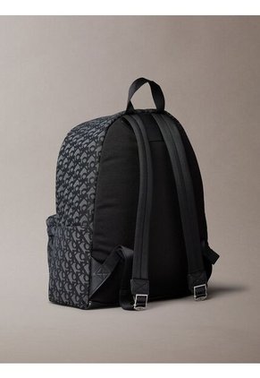 Morral Negro De Jacquard Con Logo Calvin Klein