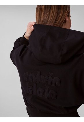 Buzo Negro Cropped De Punto Milano Calvin Klein