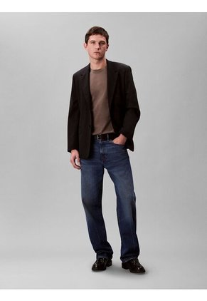 Camiseta Chocolate De Algodón Con Monograma Bordado Calvin Klein